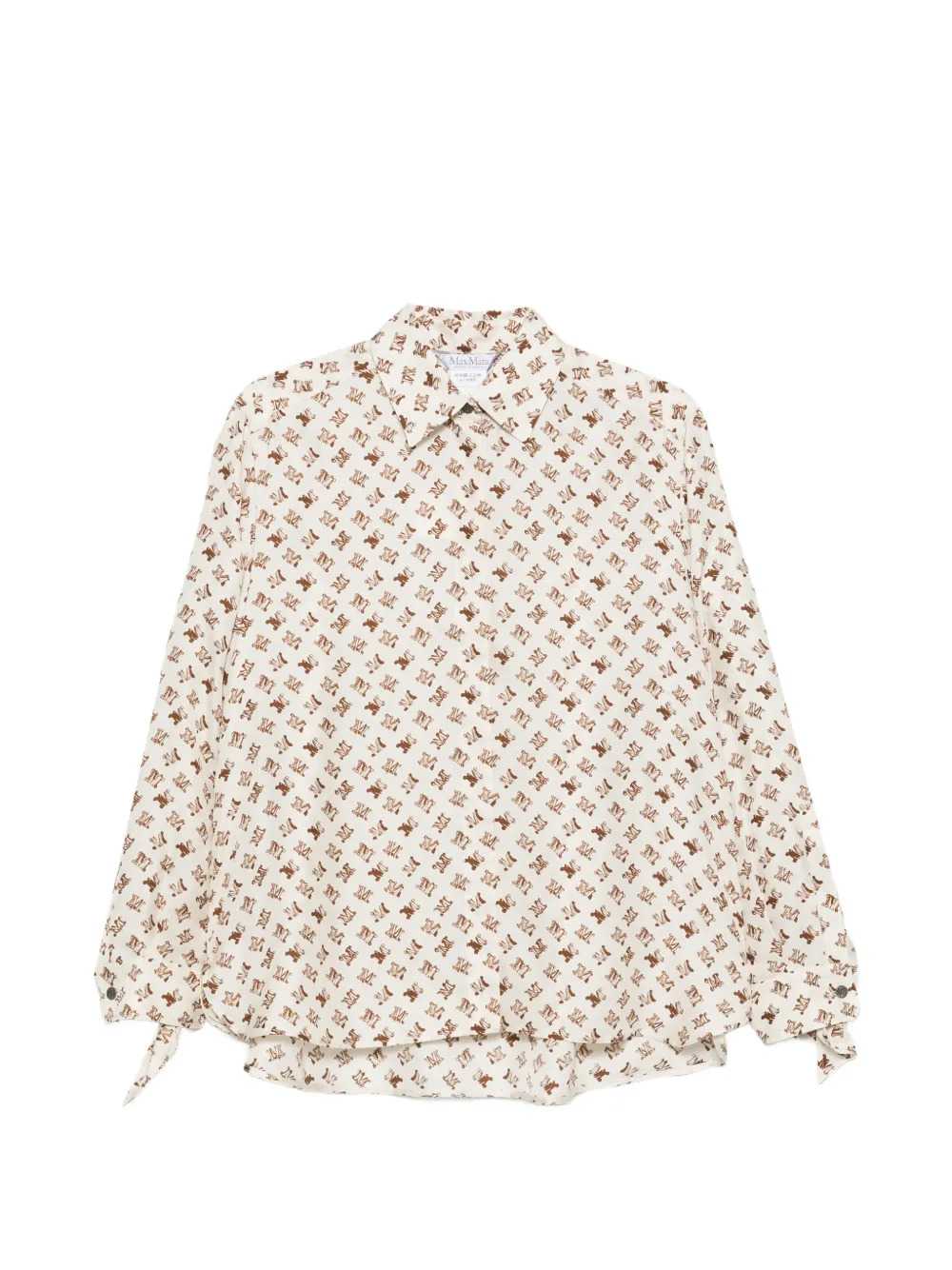 Max Mara Women Oversized Printed Silk Shirt
