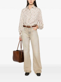 Max Mara Women Oversized Printed Silk Shirt