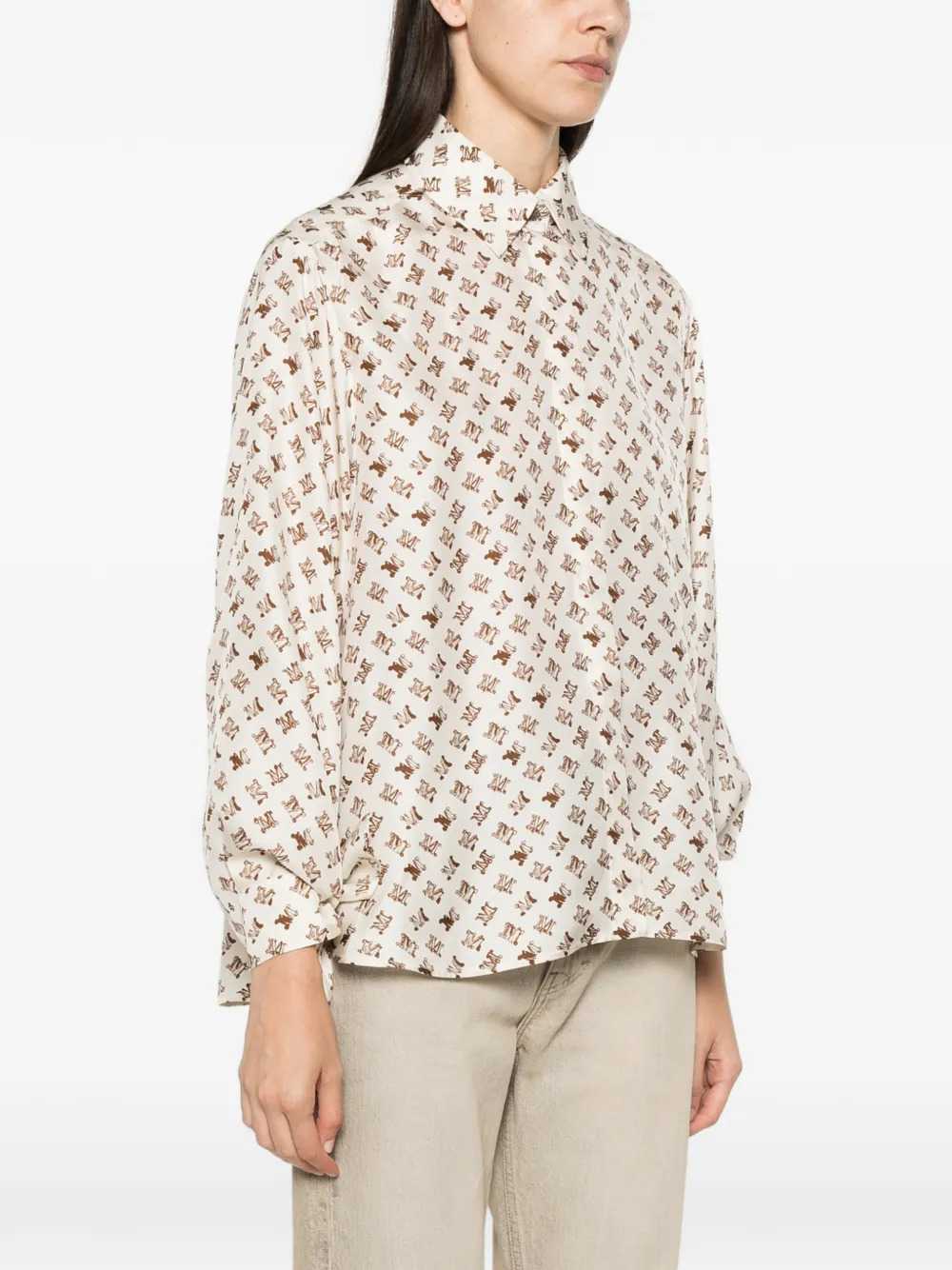 Max Mara Women Oversized Printed Silk Shirt