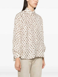 Max Mara Women Oversized Printed Silk Shirt