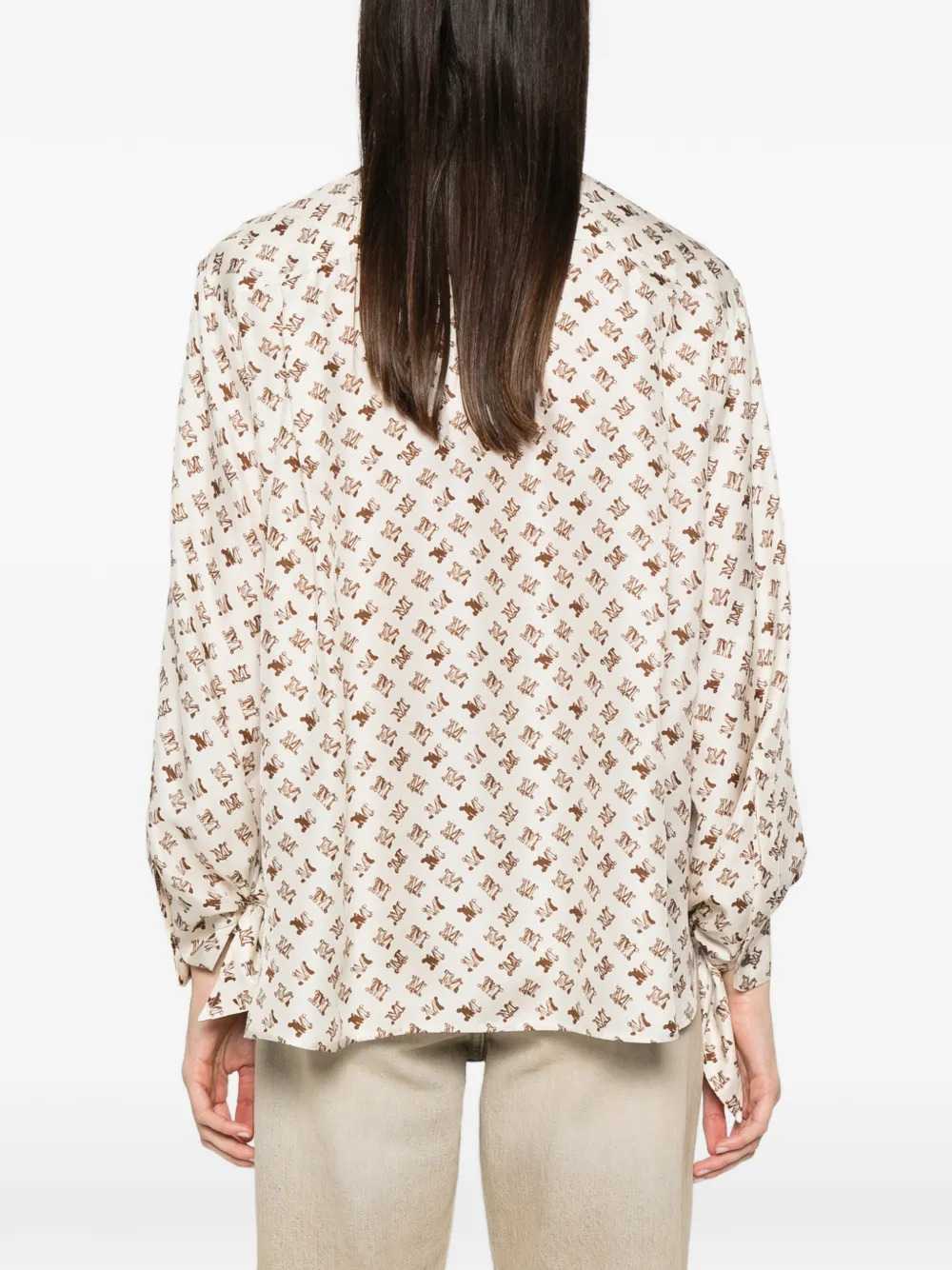 Max Mara Women Oversized Printed Silk Shirt