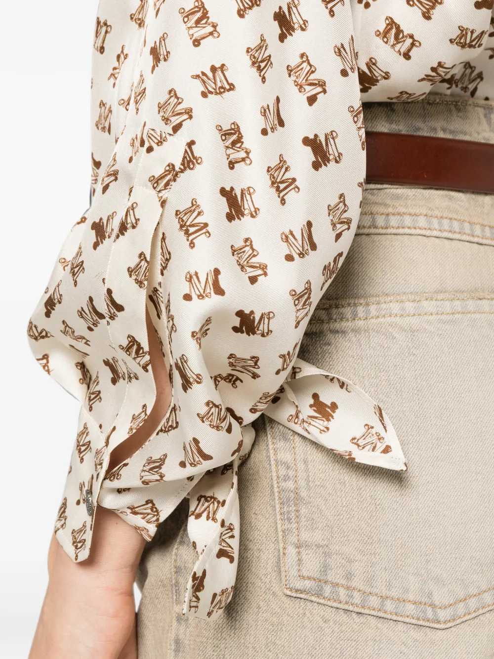 Max Mara Women Oversized Printed Silk Shirt