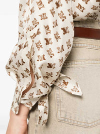 Max Mara Women Oversized Printed Silk Shirt