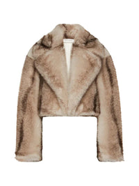 Sportmax Women Cropped Furry Jersey Jacket