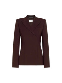 Sportmax Women Tailored Stretch Wool Jacket - Plum