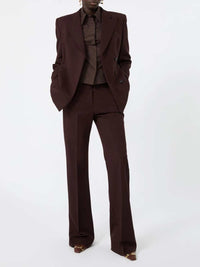 Sportmax Women Tailored Stretch Wool Jacket - Plum