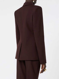 Sportmax Women Tailored Stretch Wool Jacket - Plum