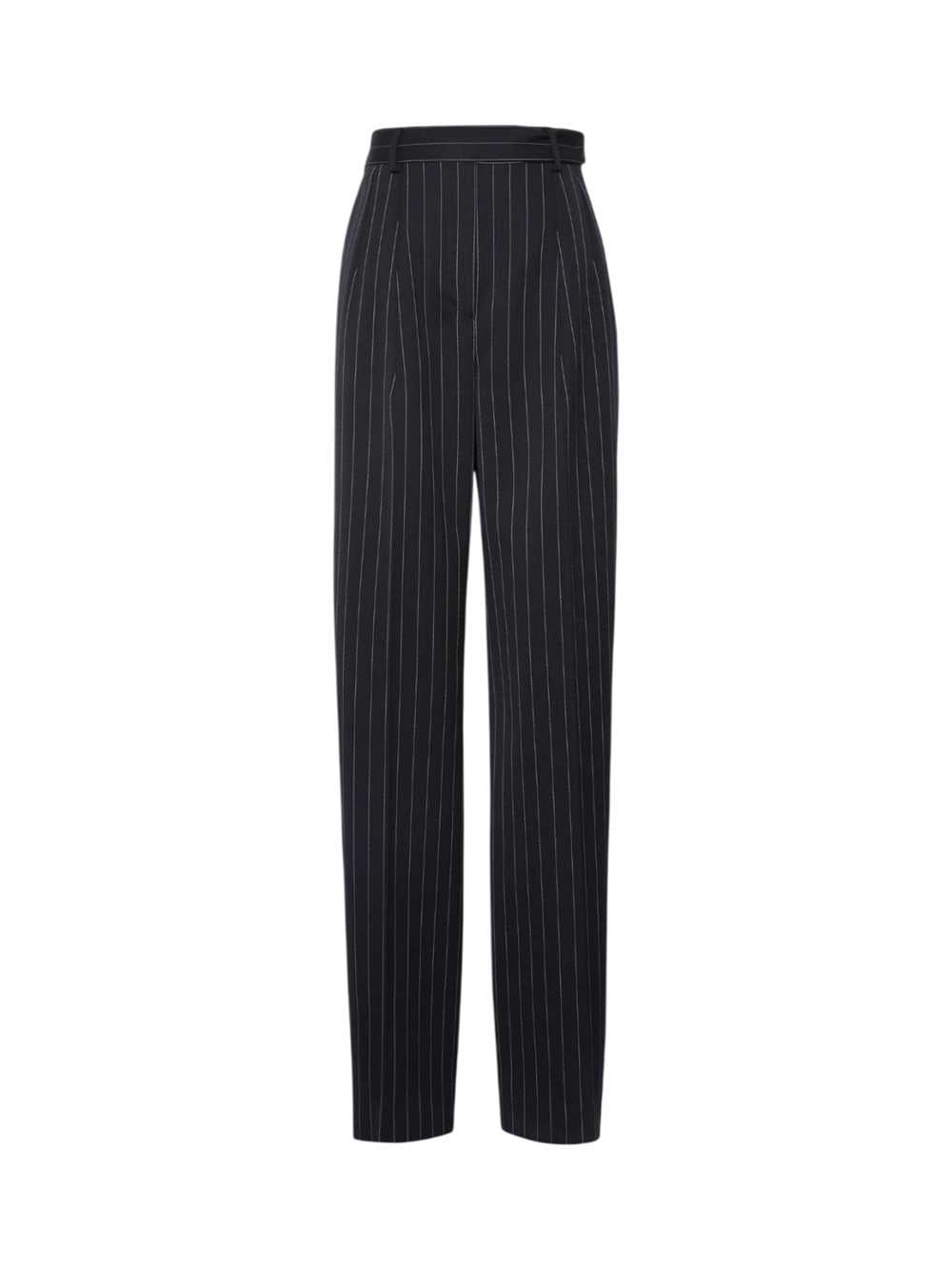 Sportmax Women Stretch Wool Trousers With Pleats - Black
