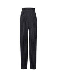 Sportmax Women Stretch Wool Trousers With Pleats - Black