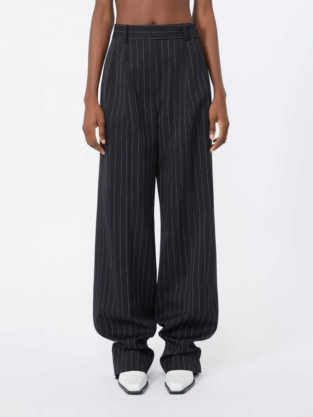 Sportmax Women Stretch Wool Trousers With Pleats - Black