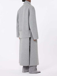 SPORTMAX Sportmax Women Pure Wool Long Coat - Mid-Grey
