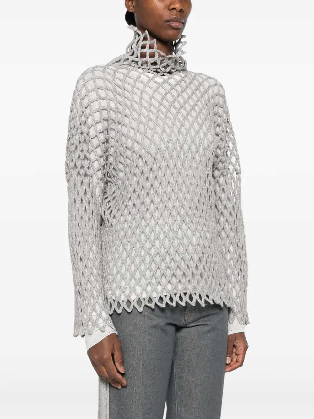 Sportmax Women Open-Knit Turtleneck Sweater