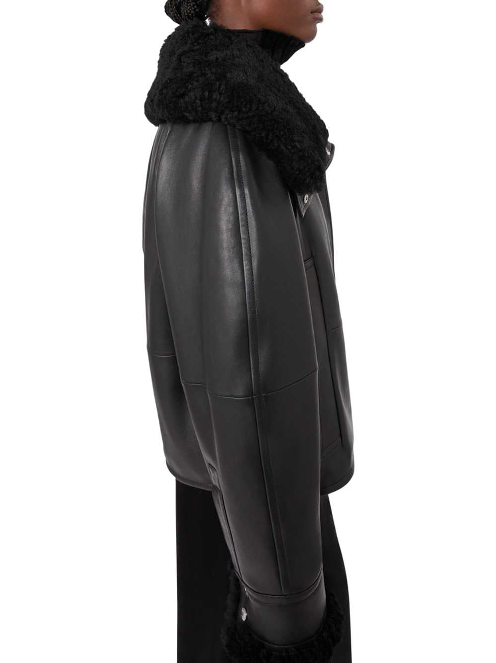 Sportmax Women Padded Leather Jacket - Black