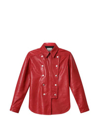 MARANT Marant Women Valdy Snap-Button Leather Shirt