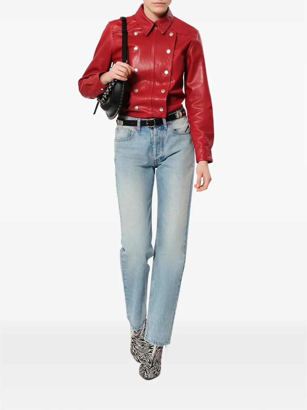 MARANT Marant Women Valdy Snap-Button Leather Shirt