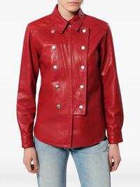 MARANT Marant Women Valdy Snap-Button Leather Shirt