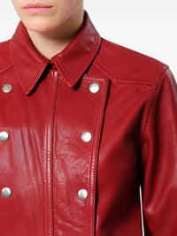 MARANT Marant Women Valdy Snap-Button Leather Shirt