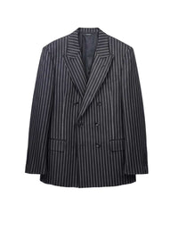 Tom Ford Men British Sharp Stripe Double-Breasted Jacket