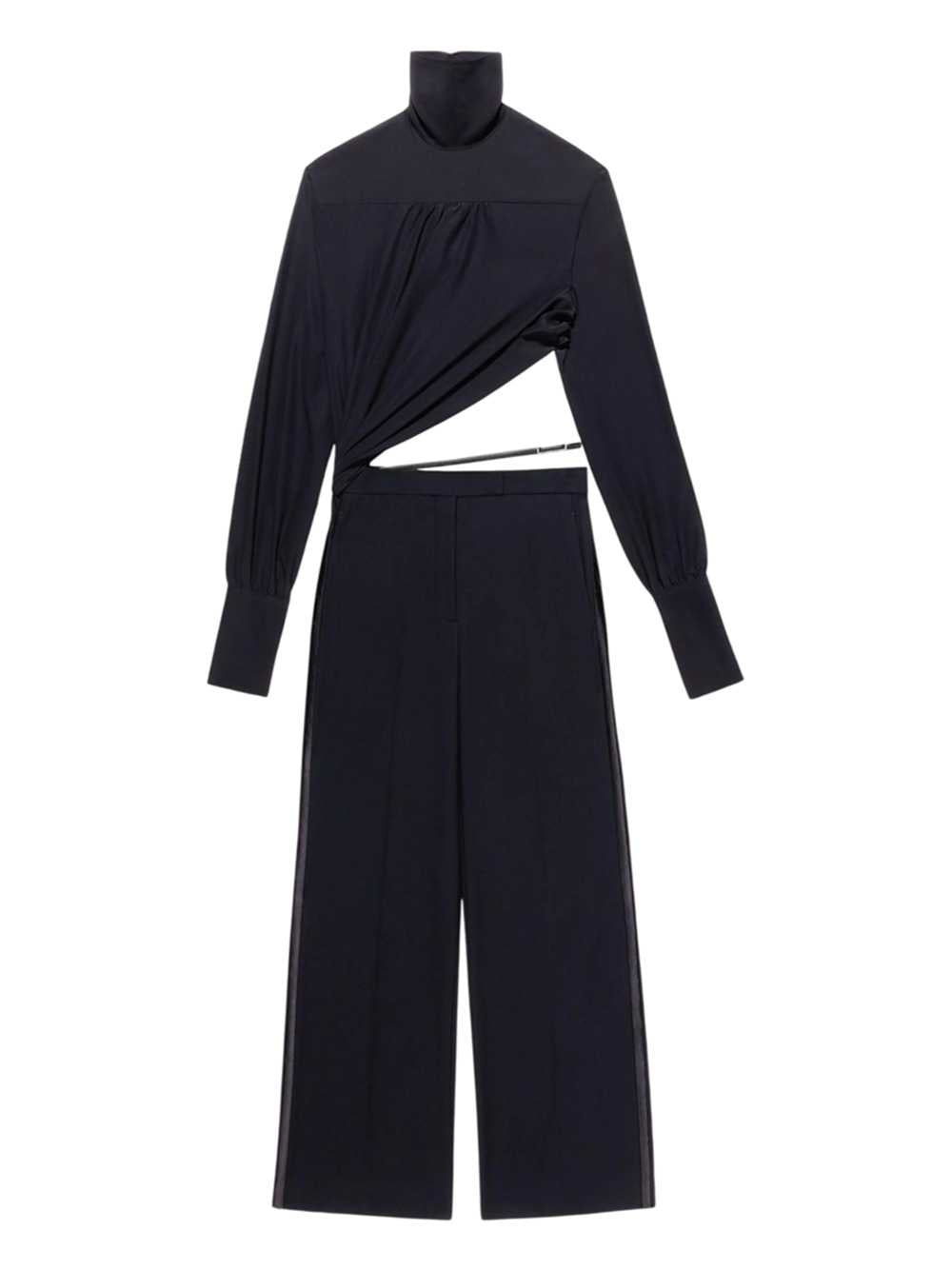 Tom Ford Women Washed Silk Tuxedo-Style Jumpsuit With Belt Detail
