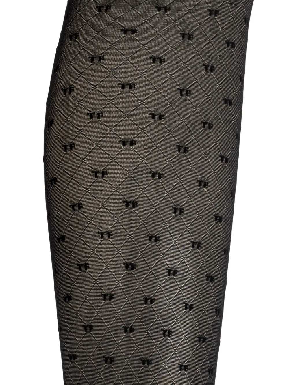Tom Ford Women Monogram-Patterned Diamond-Knit Tights