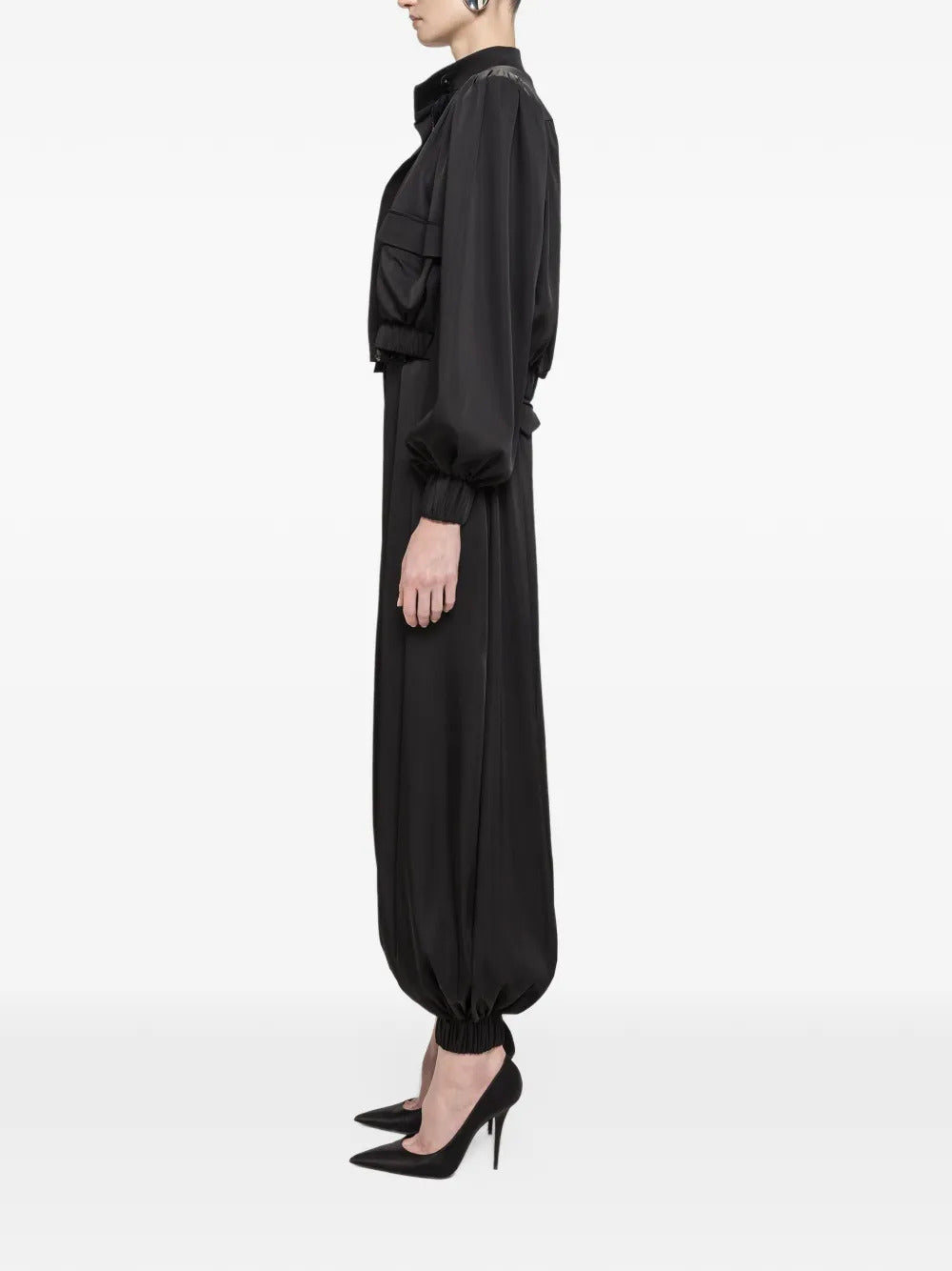 Nissa Women High-Waisted Satin Trousers