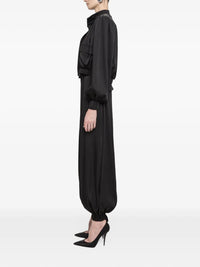 Nissa Women High-Waisted Satin Trousers