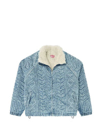 DIESEL Diesel Men Denim-Effect Knit Jacket