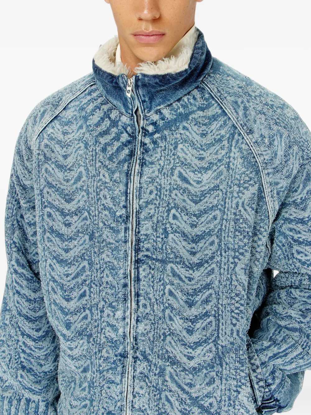 DIESEL Diesel Men Denim-Effect Knit Jacket