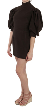 Dolce & Gabbana Brown Corduroy Bodycon Cotton Mini Women's Dress