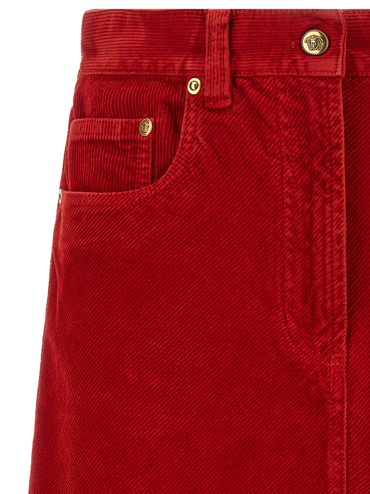Versace Women Corduroy Skirt
