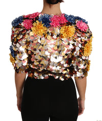 Dolce & Gabbana Dolce & Gabbana Crystal Sequined Floral Jacket Women's Coat