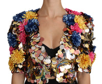 Dolce & Gabbana Dolce & Gabbana Crystal Sequined Floral Jacket Women's Coat