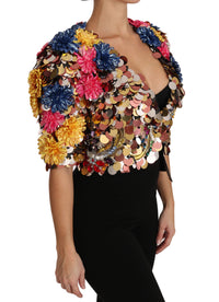 Dolce & Gabbana Dolce & Gabbana Crystal Sequined Floral Jacket Women's Coat
