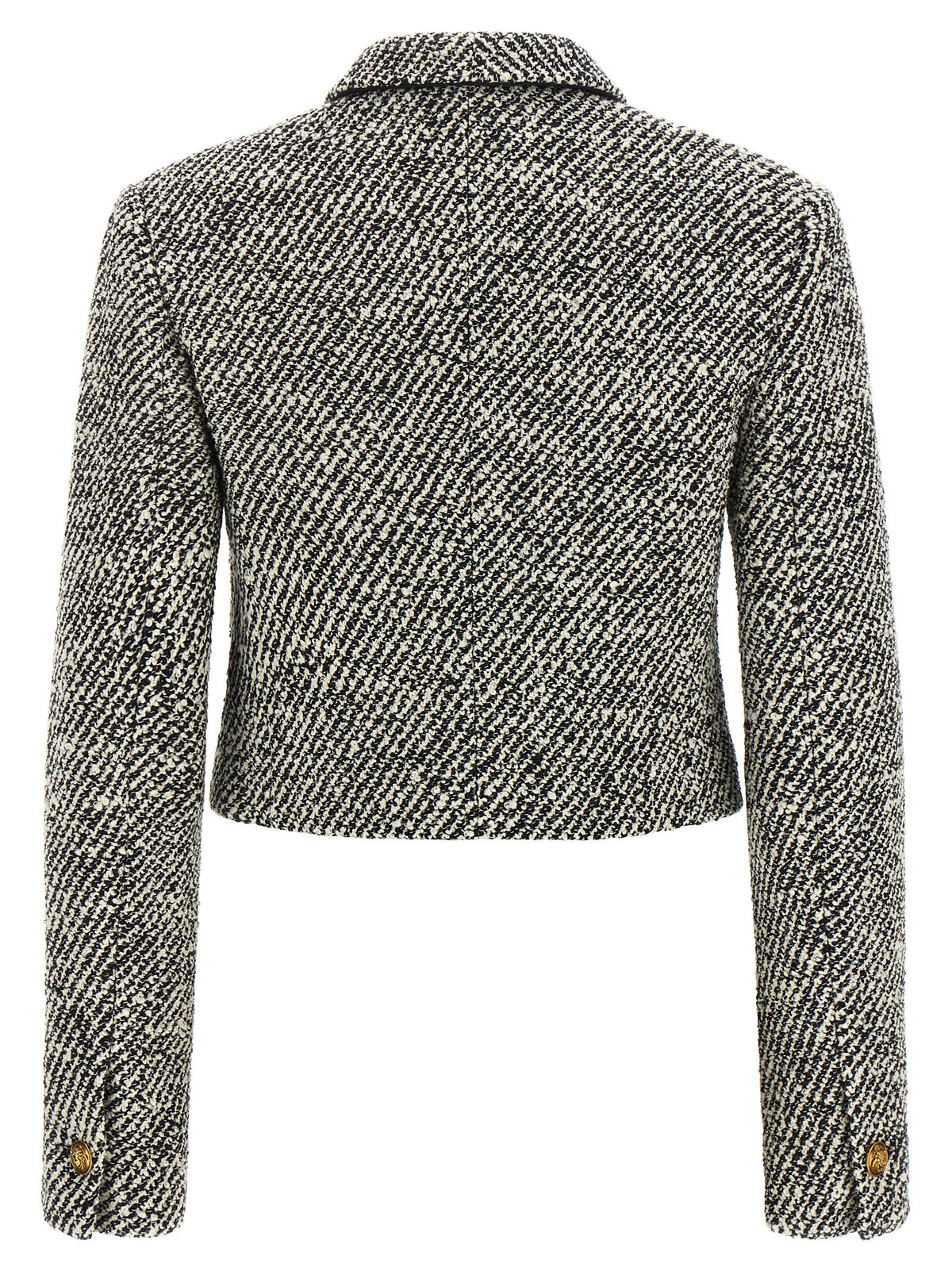 Versace Women Bouclé Wool Blend Blouson Jacket