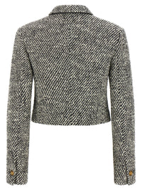 Versace Women Bouclé Wool Blend Blouson Jacket