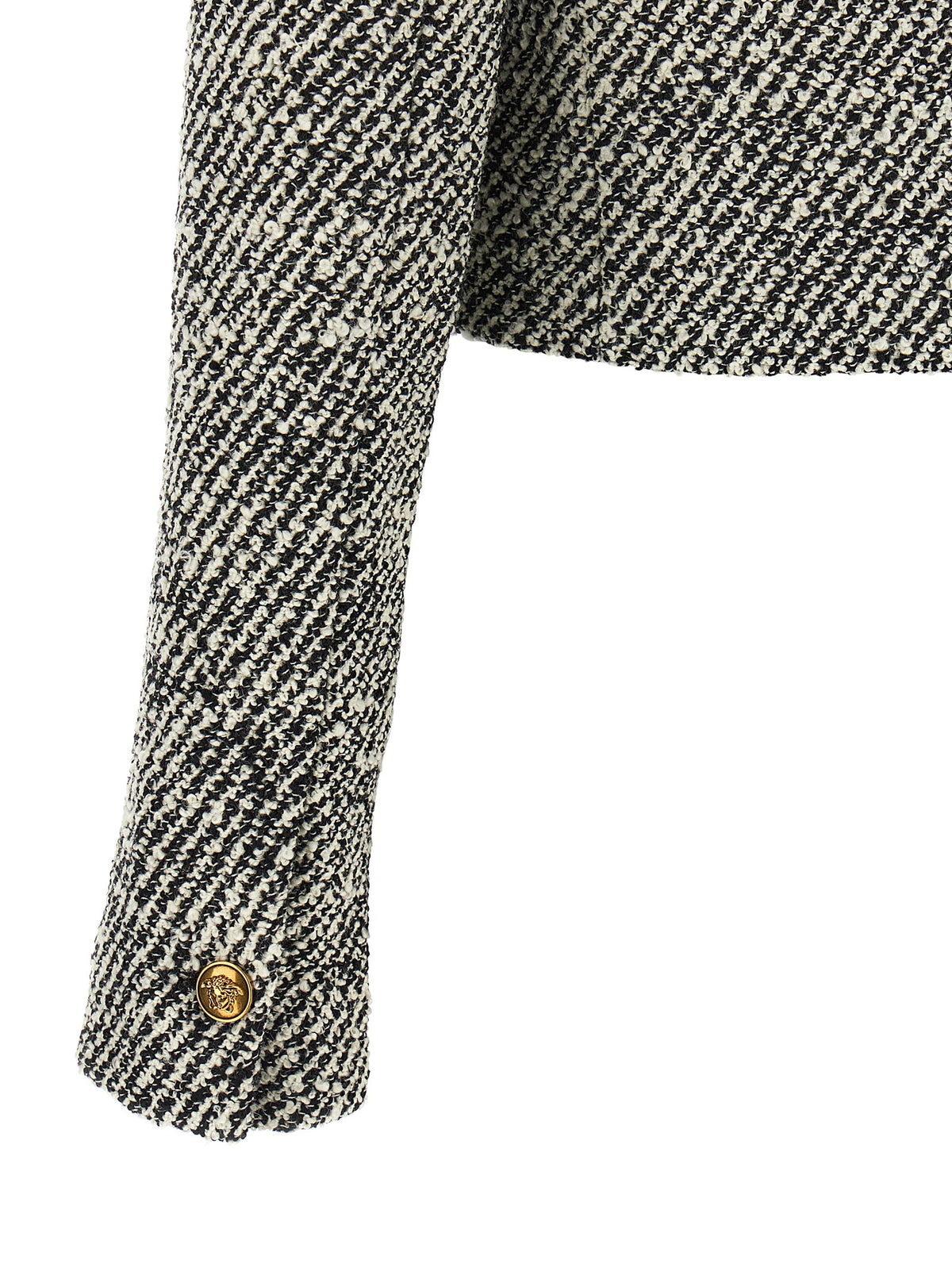 Versace Women Bouclé Wool Blend Blouson Jacket