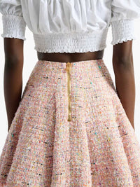 Balmain Women Flared Tweed Skirt