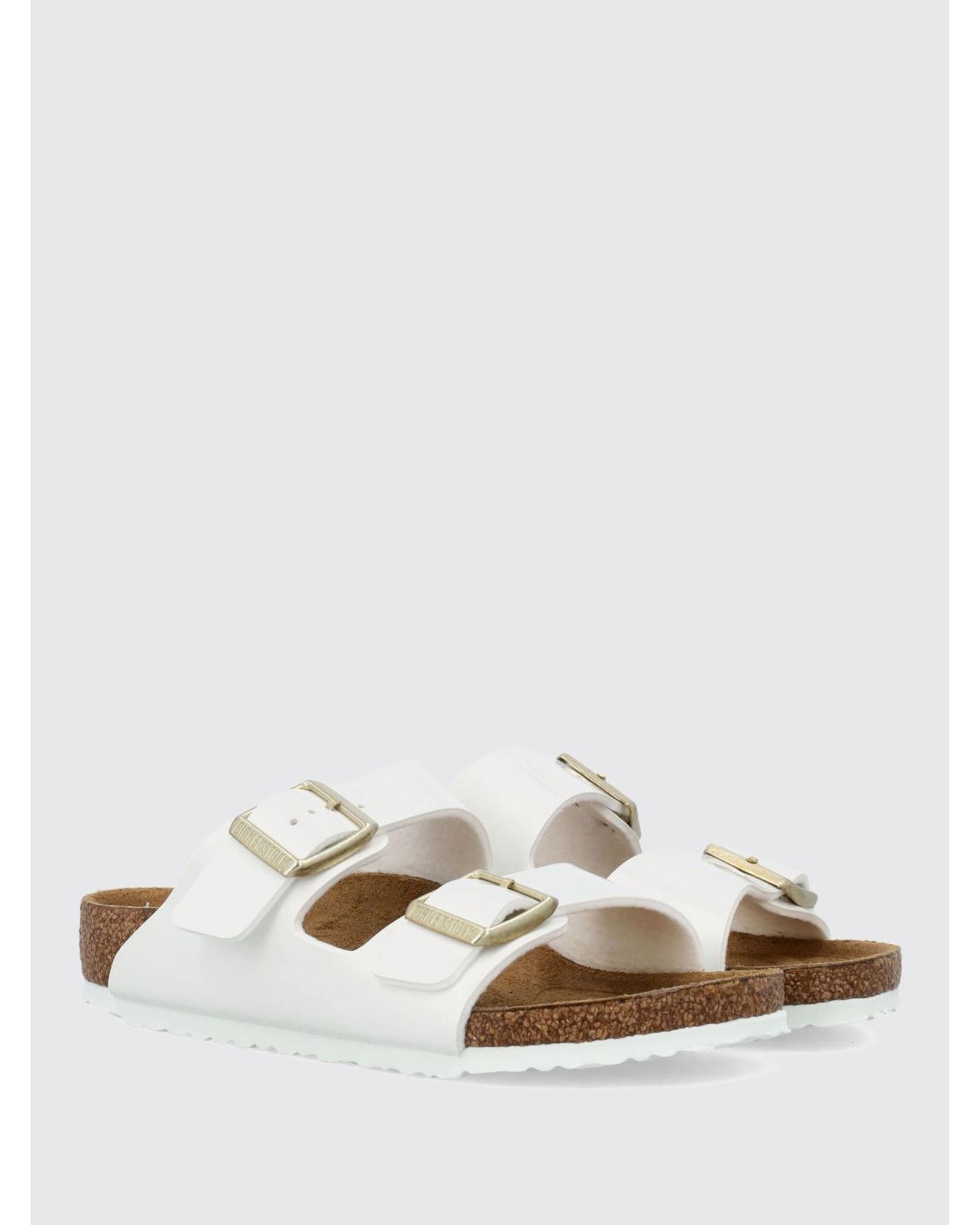Birkenstock Arizona TwoStrap Sandal Cork Footbed Kids White Shoes