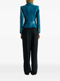 Balmain Women 6-Button Leather Jacket