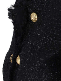 Balmain Women Tweed Jacket With Lion-Head Buttons