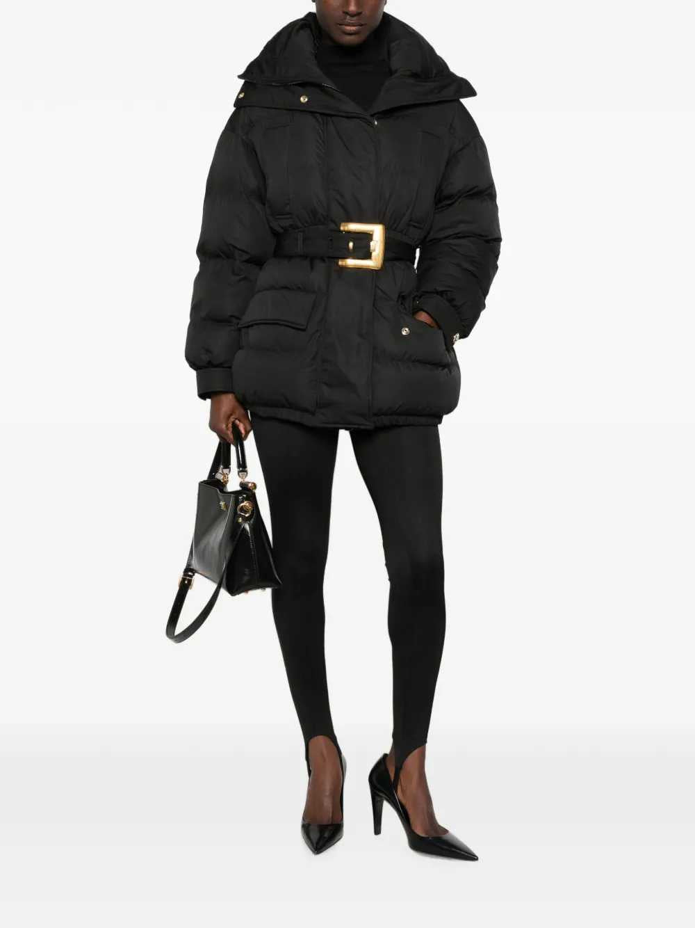 Balmain Women Belted Padded Jacket