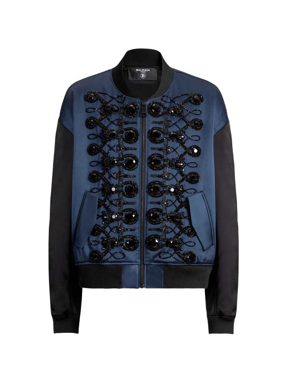 BALMAIN Balmain Men Satin Military Bomber Jacket