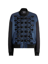 BALMAIN Balmain Men Satin Military Bomber Jacket