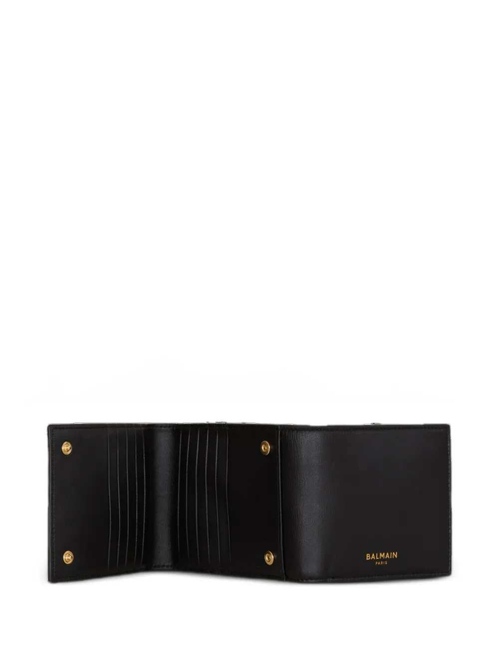 Balmain Men Smooth Leather Tri-Fold Wallet