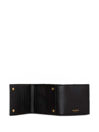 Balmain Men Smooth Leather Tri-Fold Wallet