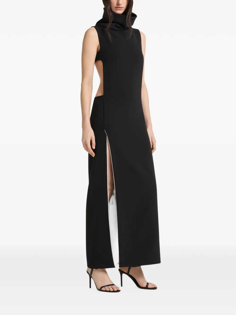 Courreges Women High-Neck Maxi Dress With Cut-Outs
