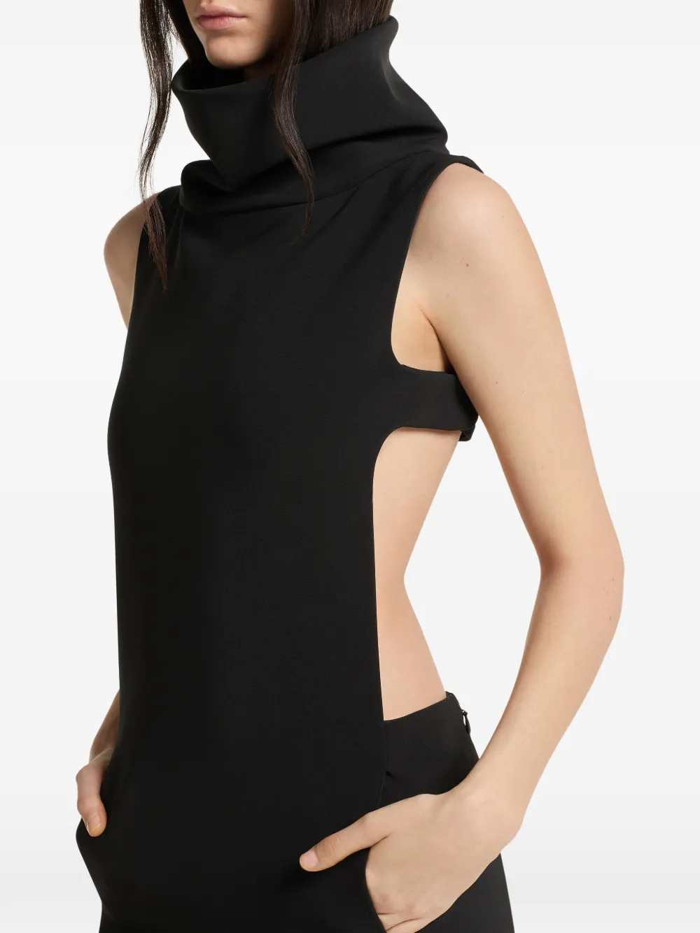 Courreges Women High-Neck Maxi Dress With Cut-Outs