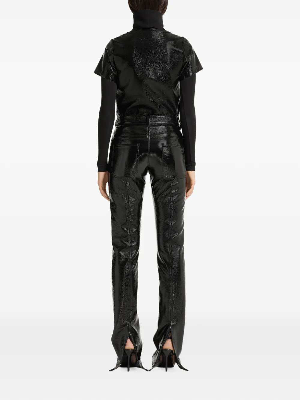 Courreges Women Vinyl-Detail T-Shirt With Pocket