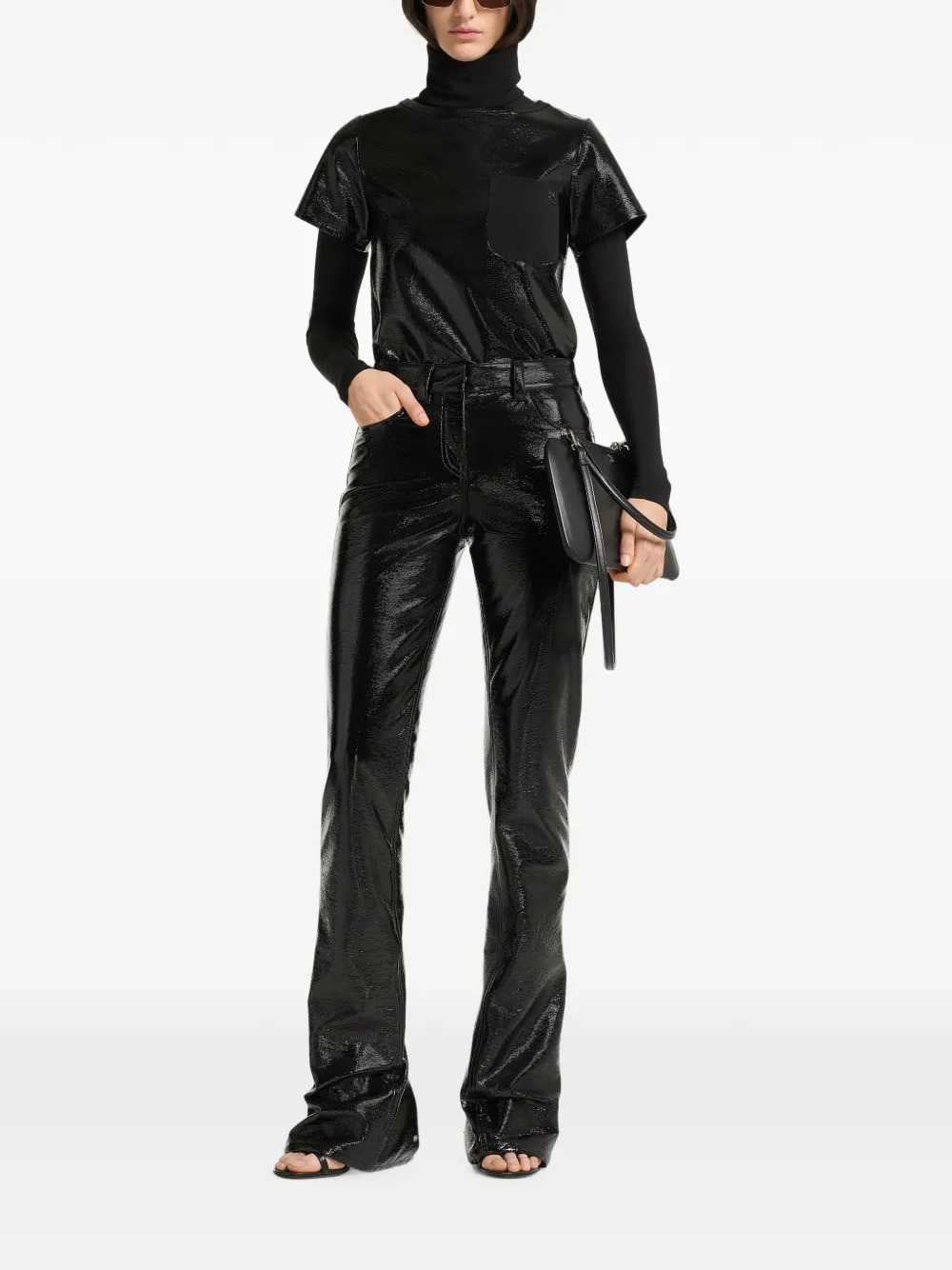 Courreges Women Straight-Leg Vinyl Trousers