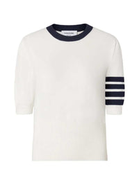 Thom Browne Women Hector Jersey T-Shirt With 4-Bar Detail
